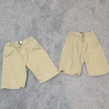 The Children's Place Boys Khaki Chino Shorts Lot of 2 Size 10 Cotton Twill