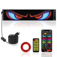 Devil Eyes Light for Car Truck Windshield in Programmable 14.7x3.6 Black