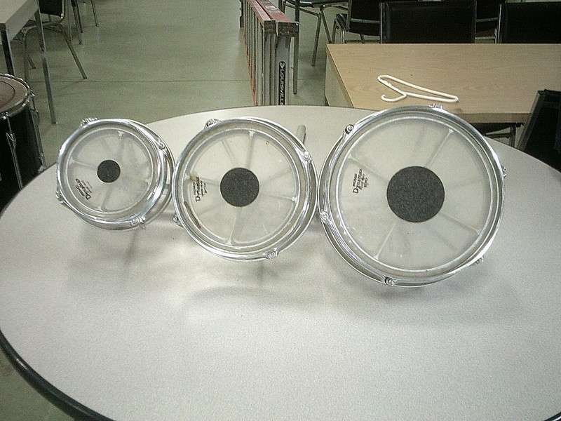 Set Of Three Roto Toms For Band Or Marching Band - By Band Director