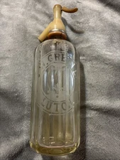 Vintage J. W. Green Ltd. Luton (England) Acl Soda Seltzer Heavy Glass Bottle