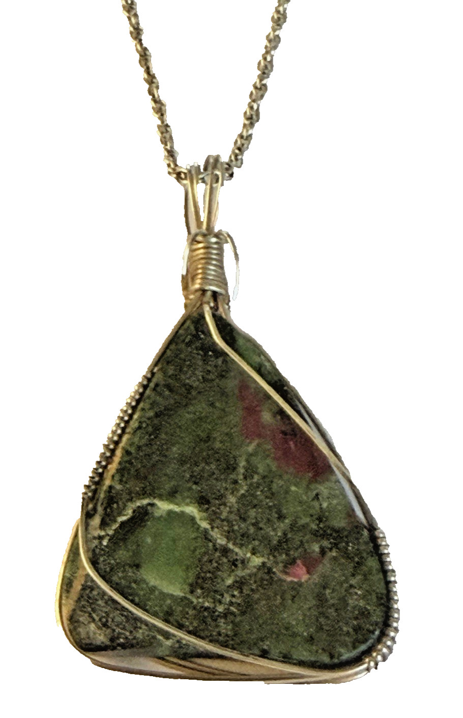 Natural Ruby Zoisite Gemstone Sterling Silver Wir… - image 12