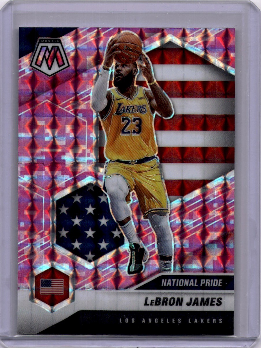 2020-21 Panini Mosaic LeBron James #247 Los Angeles Lakers Mosaic Camo Pink