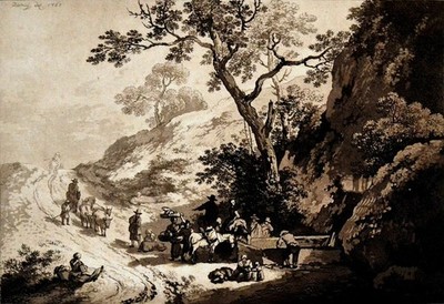 RURAL LANDSCAPE 1801 Benedikt Piringer Christian Wilhelm Ernst Dietrich ETCHING