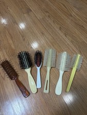 Vintage Hairbrush Lot, Goody, Lucky 7, Stanley Styling Curling Brushes