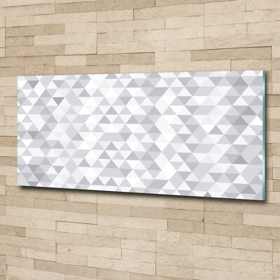 Acrylglas-Bild Wandbilder Druck 125x50 Deko Sonstige Graue Dreiecke