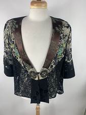 Spencer Alexis Woman  s Size L 3/4 Sleeve Kimono Jacket-2665