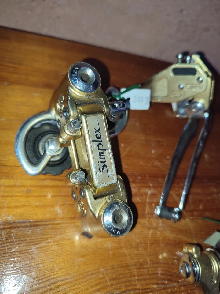 Ensemble dérailleurs et manettes simplex SLJ super Prestige LJ GOLD PX10 PY10 - Photo 3/4