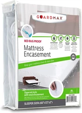 Sleeper Sofa Mattress Protector - 100% Waterproof Zippered Encasement