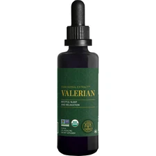 Global Healing Valerian Root Organic Herbal Extract, Sleep Support, 2 Fl oz