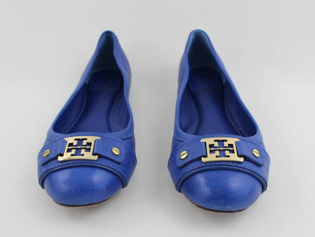 tory burch blue flats