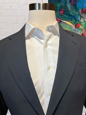 Armani Collezioni 40R 33x29 Gray Italian Designer Piece Suit Quality
