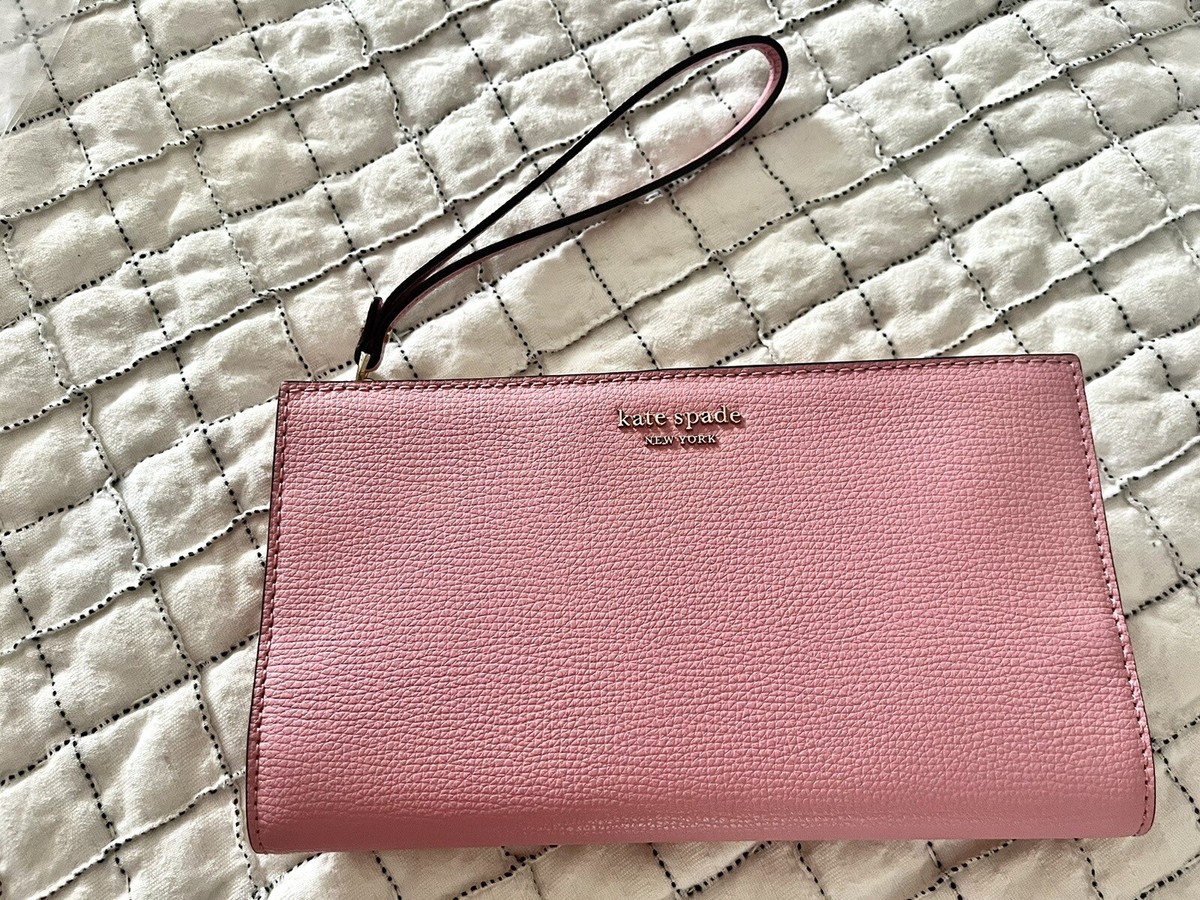 NWT KATE SPADE Wallet Sylvia Continental Wristlet Leather Rococo
