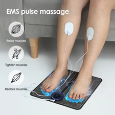 Electric Foot Massager Mat Blood Muscle Circulation Relief Pain W/Remote LED