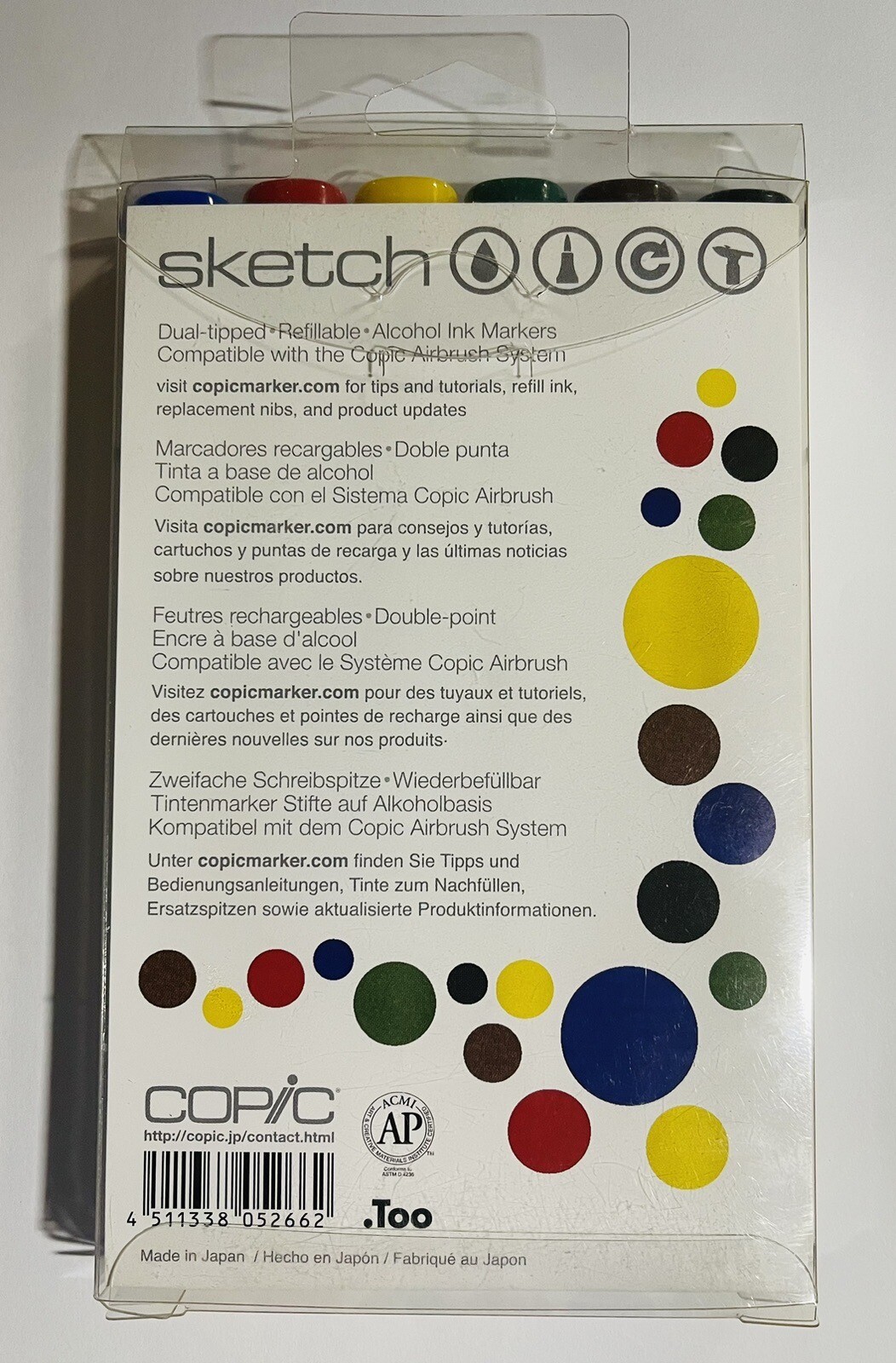 6pc-Copic Sketch Markers-BOLD PRIMARIES-New
