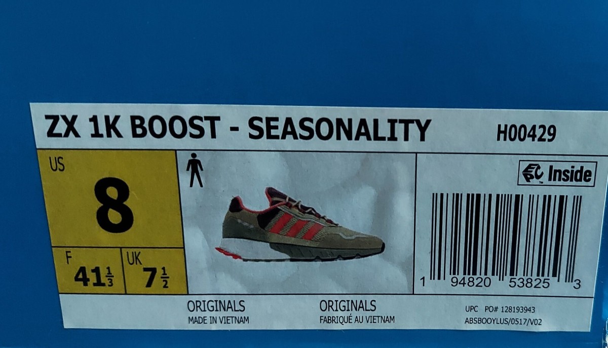 ハッピー Adidas ZX 1K Boost Beige Tone Victory/Crimson 2021 Sneakers