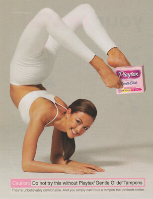 2005 Playtex Bent Over Yoga Position Exercise Girl Leotard Feet