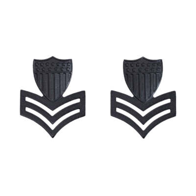 US Genuine United States Coast Guard (USCG) Collar Device Black Metal