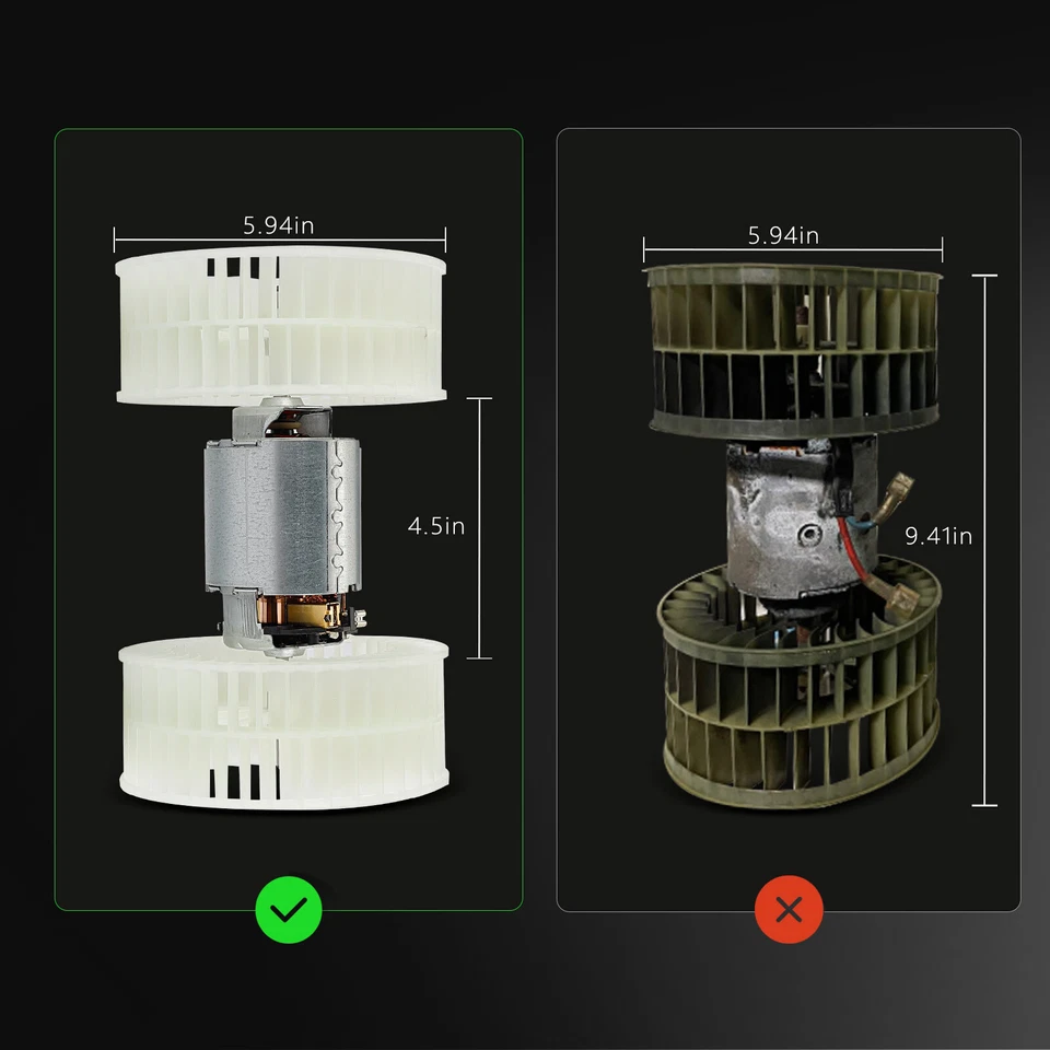 HVAC Blower Motor & Resistor Kit for Mercedes-Benz 300CE 300D 300E 400E Front - Image 2 of 4