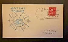 1934 USS Canopus To New York NY Navy Day Illustrated Naval Cover