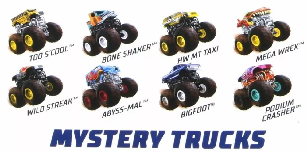 Hot Wheels - Monster Trucks Mini Mystery Trucks Series 2 Blind Box  (BBGPB72)