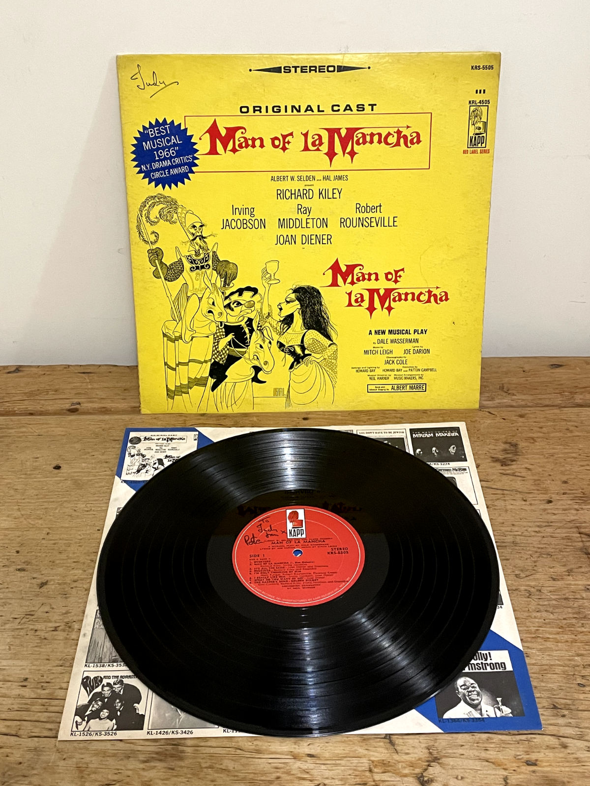 VINTAGE VINYL RECORDS LP MAN OF LA MANCHA A NEW MUSICAL PLAY-image