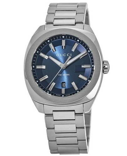 Gucci GG2570 Blue Dial Stainless Steel 