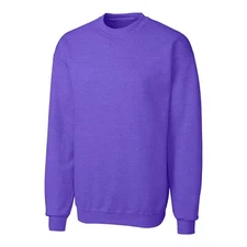 CLIQUE BY CUTTER & BUCK HEATHER PURPLE CREWNECK SWEATSHIRT SZ: 5XL 5X New