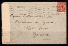 GB Great Britain 1945 Cover 100% used Censored Geneva,Switzerland