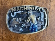VTG 1986 Machinist Heavy Belt Buckle Great American Buckle Co Metal USA