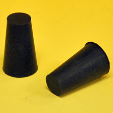 Miller Edge P-75H Hard Rubber End Plug for 3/4" ID Rubber Hose RAH w/ Hole