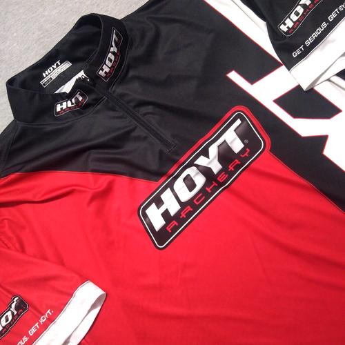 Hoyt Archery Team Competition Mens Shirt Size 2X 1/4 Zip Short Sleeve Athletic