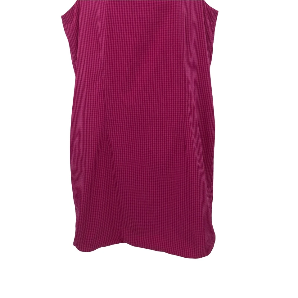 Vestido vintage a cuadros de guinga rosa para mujer talla 12P sin mangas Foto 4 de 4