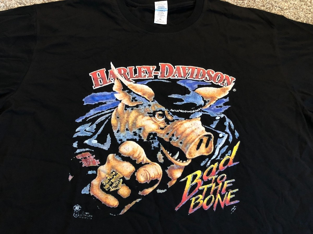 Rare Harley Davidson SCREEN PRINT ERROR Bad to the Bone Rare Harley Davidson SCREEN PRINT ERROR Bad to the Bone