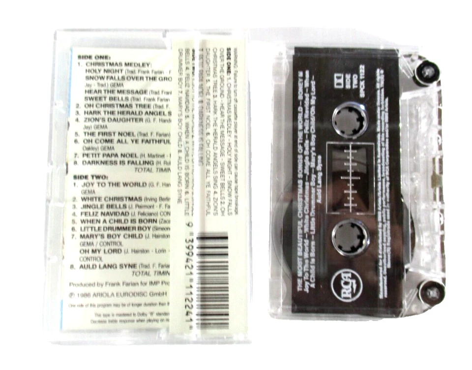 Boney M The Most Beautiful Christmas Song of The World Cassette Tape 1986 Ariola - Image 2 of 4