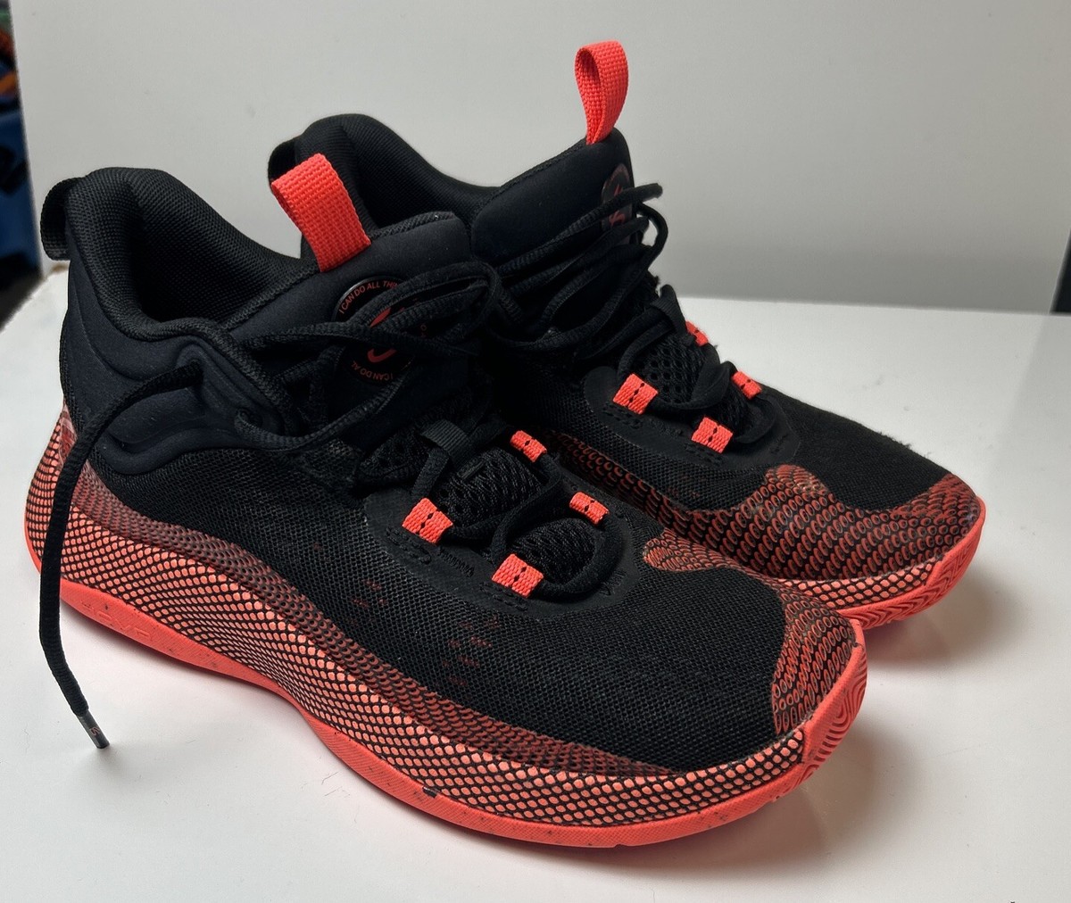 Under Armour Curry HOVR Splash Basketball Shoes Men's Size black red