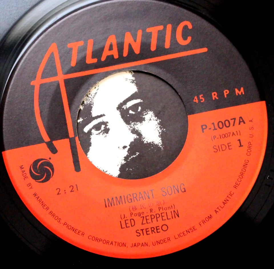 VINTAGE LED ZEPPELIN HEY HEY WHAT CAN I DO 7" VINYL 1971 JAPAN EX RARE - Image 4 of 4