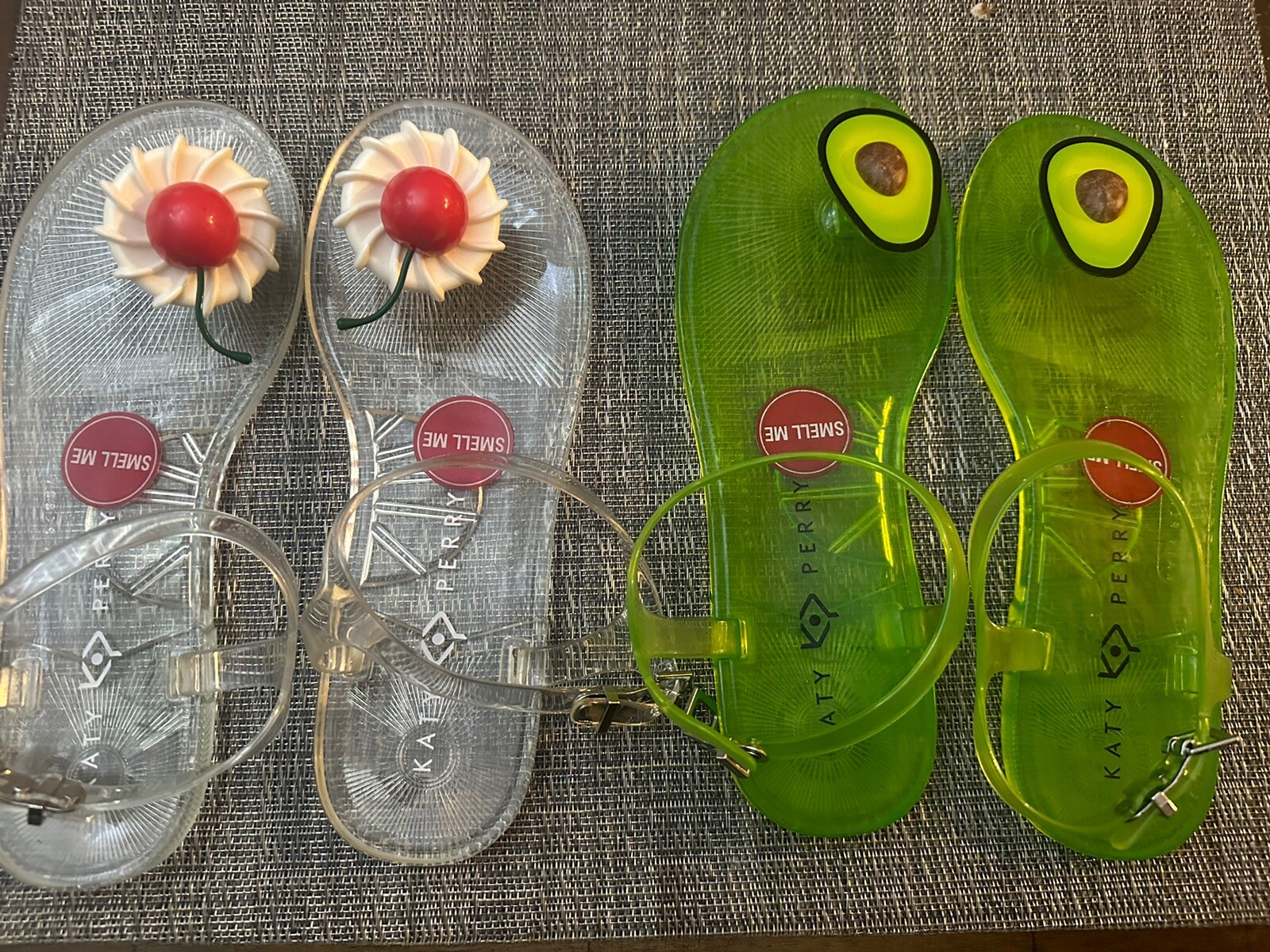 Katy Perry Novelty Jelly Flats Sandals Lot Of Bundle Colorful