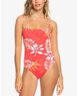 Roxy L77439 Juniors Red Seaside Tropics One-Piece Swimsuit Size L/12