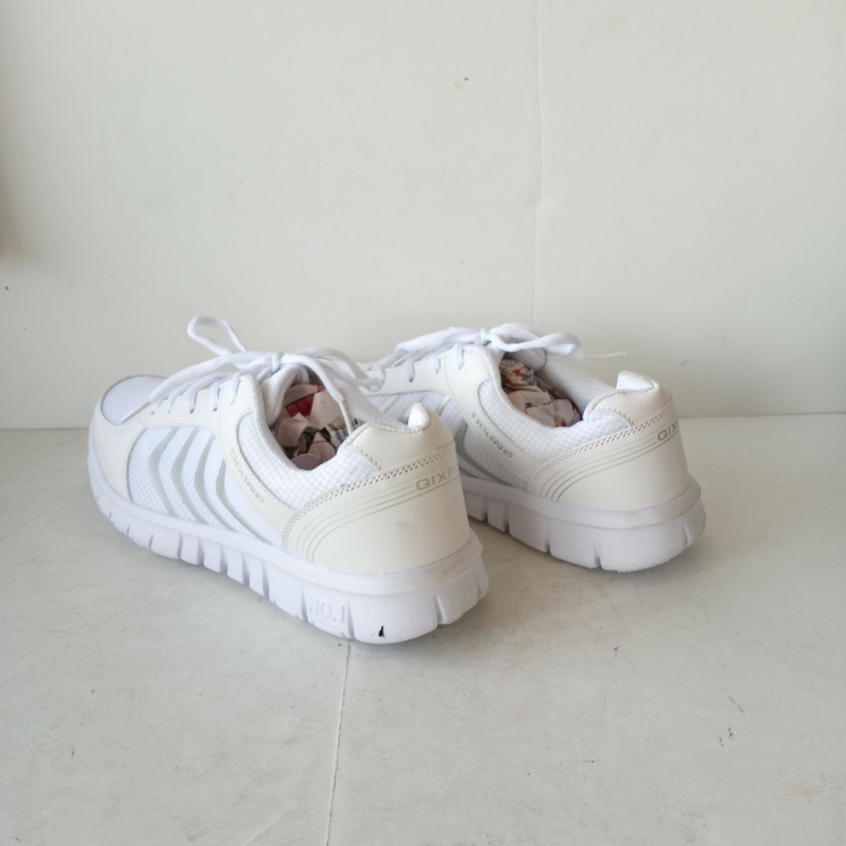 QIXING QIXP QIX No. 1 Leather & Mesh White Fashion Sneakers