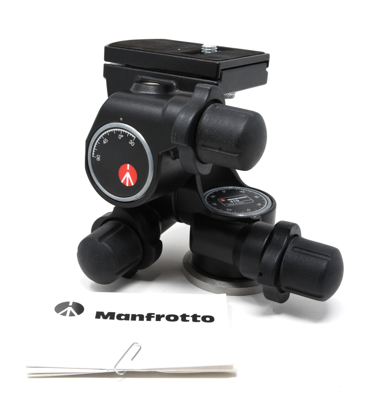Manfrotto 410 Junior Geared Tripod Head w/Instructions - Excellent Condition