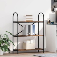 BüCherregal 3 Ebenen 80 X 30 X 109 Cm Holzwerkstoff Altholz