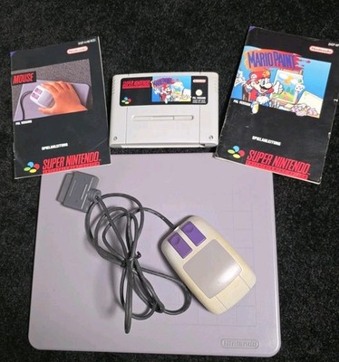 Mario Paint - Spiel mit Maus + Mauspad + Anleitungen - Super Nintendo SNES
