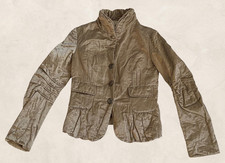 Veste doudoune matelassée  satinée froissé beige  Marithé et François Girbaud