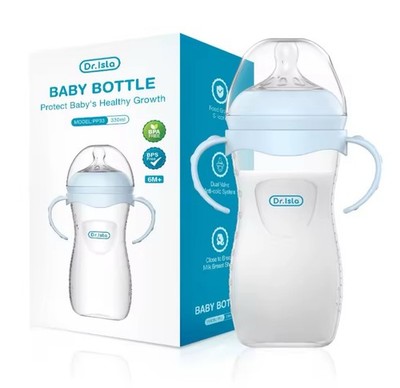 Babyflasche BPA-frei Dr Isla mit Griff für Neugeborene anti Kolik 330 ML