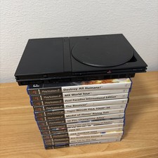 Sony PlayStation 2 PS2 Slim SCPH-70003 Console and 13 Games