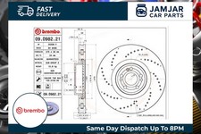 BREMBO 09.D982.21 Brake Disc Front Perforated/Vented Fits Mercedes-Benz GLE GLS