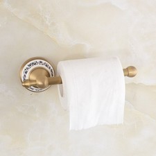 Antique Brass Bathroom Wall Mounted Toilet Paper Holder Roll Paper Towel Rack