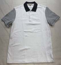 Burberry Brit Polo Shirt Mens Medium Nova Check Short Sleeve 3 Tone