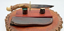 Vintage Erik Frost Mora Sweden Fixed Blade w/Carved Eagle Antler Handle--758.26