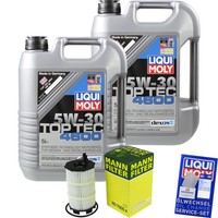 Mann Inspektionspaket 10L Liqui Moly Top Tec 5W-30 FüR Audi A4 Avant RS4 Quattro